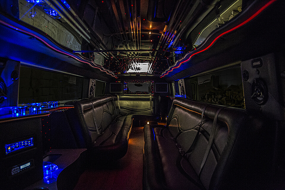 Hummer limo with professional chauffeur